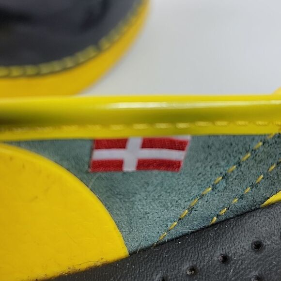 Sanita Xenia Black / Yellow Leather Women's Clogs - Picture 11 of 16